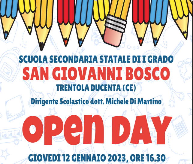 "OPEN DAY"    Giovedi' 12 Gennaio 2023